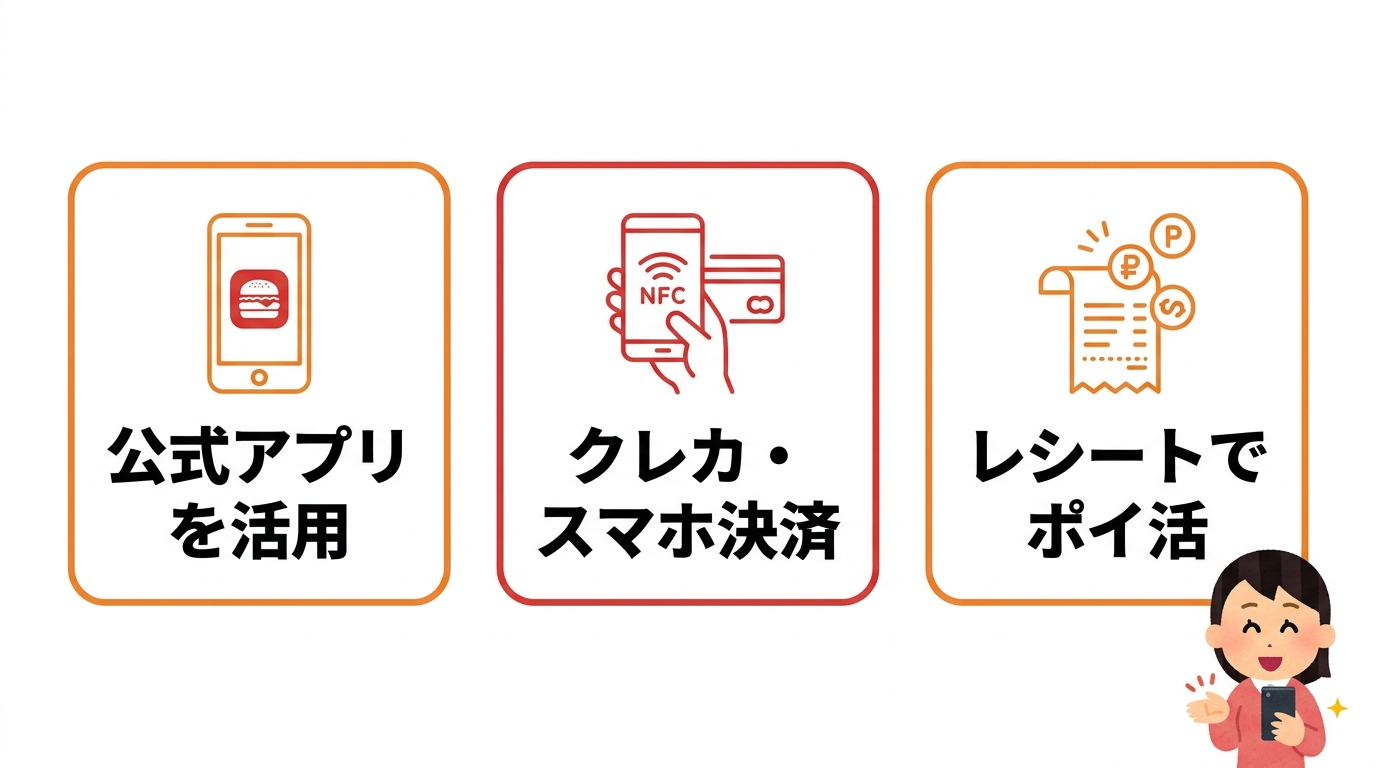 バーガーキングでポイントは貯まる?貯め方3選