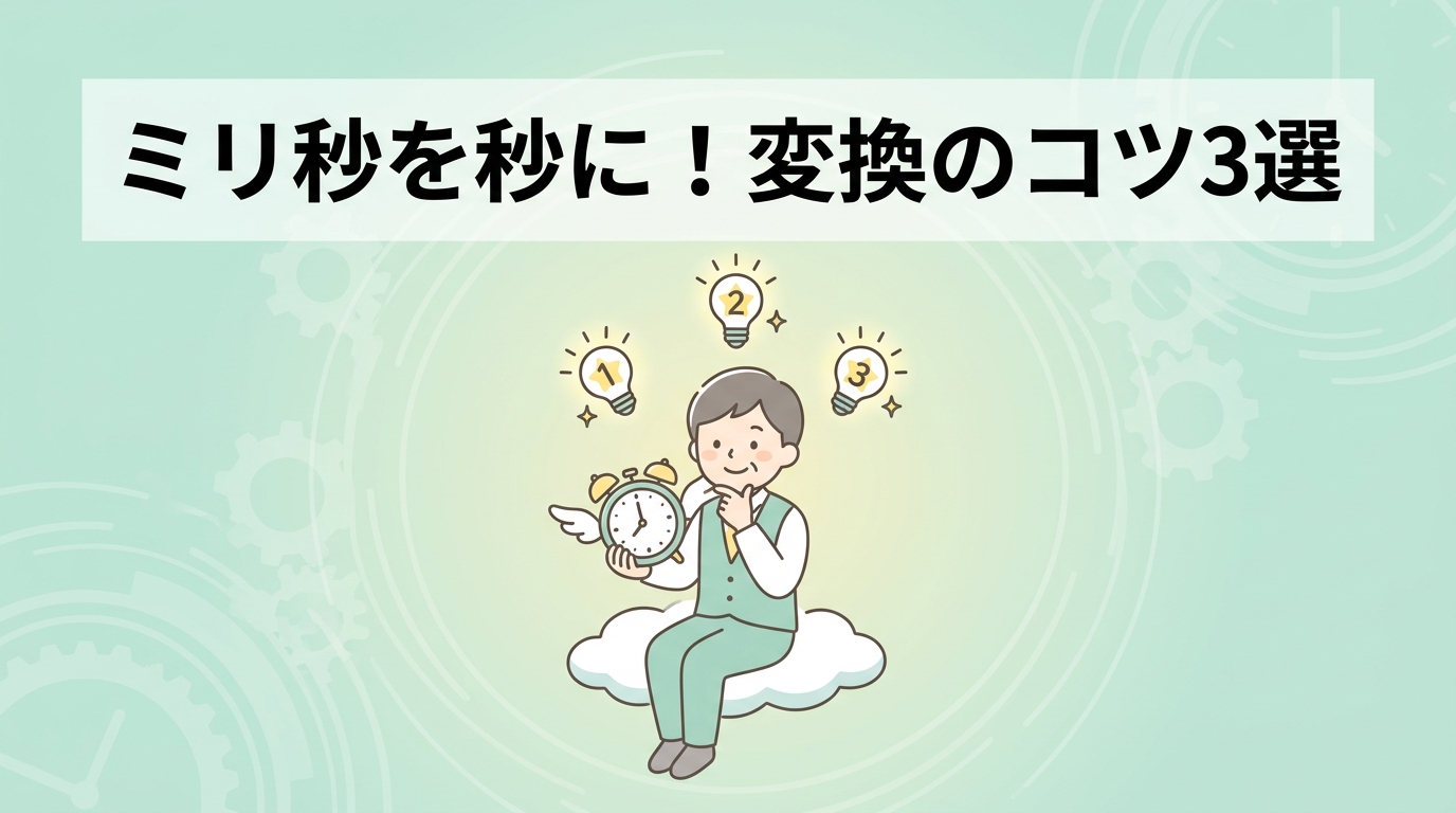 ミリ秒を秒に直す3つのコツ