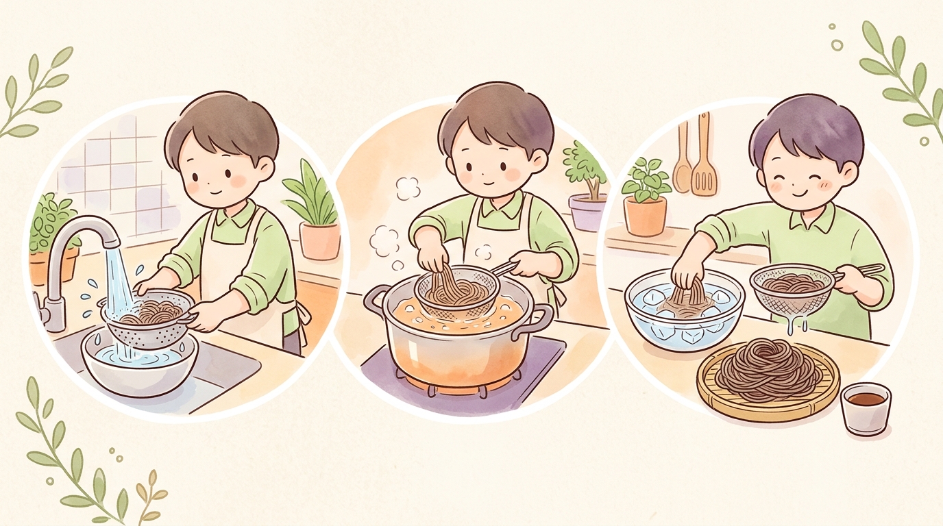ゆでそばを劇的に美味しくする3つの手順