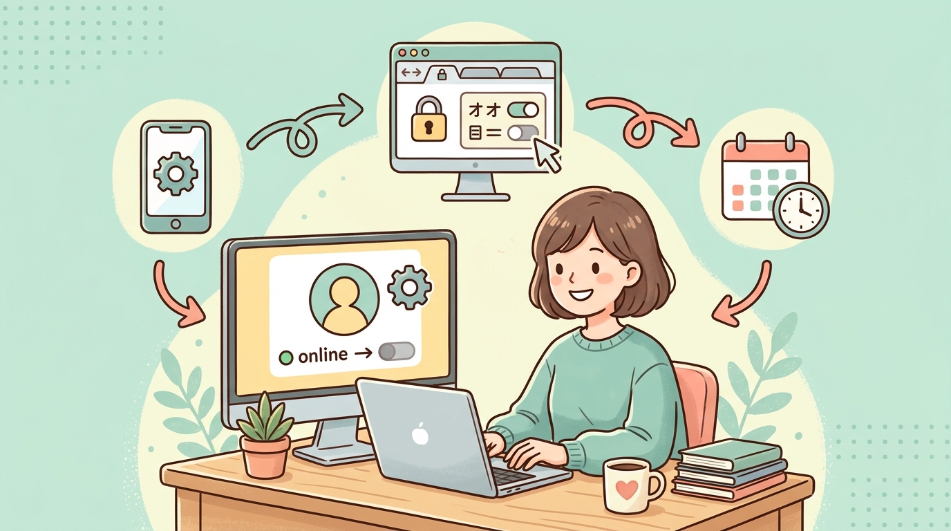 ログイン状態を隠す最新の設定手順