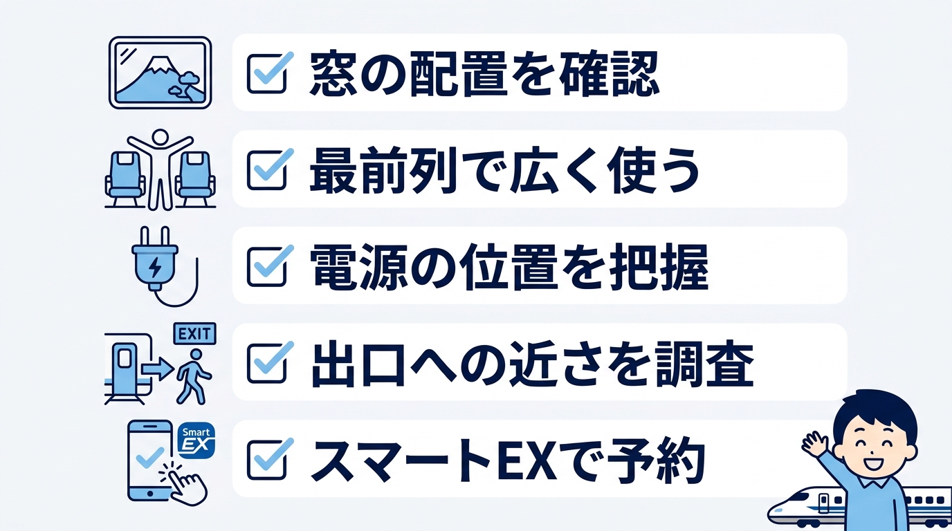 1号車で後悔しないための座席選びのコツ