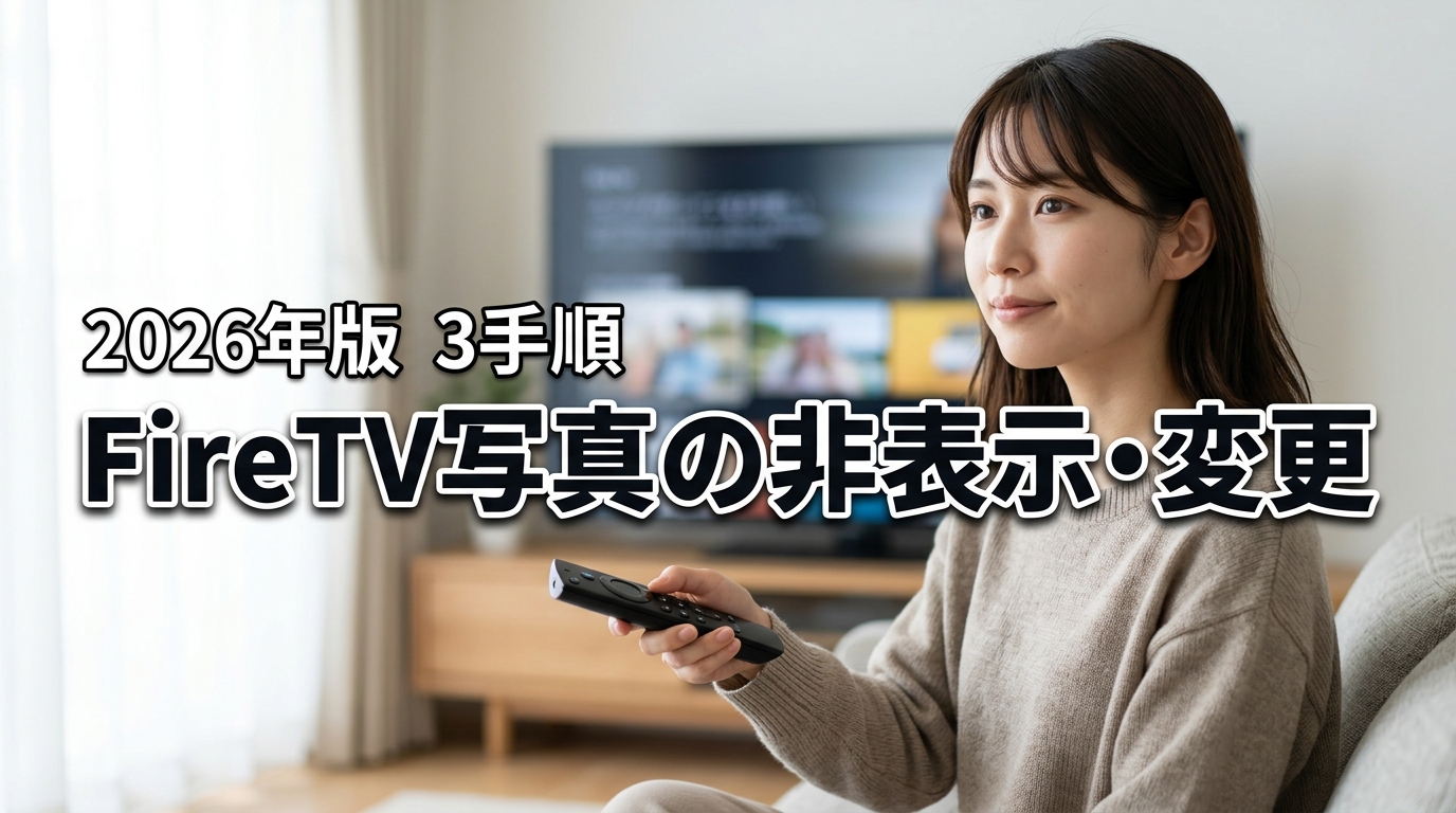 【2026】Fire TVのスクリーンセーバー写真を非表示・変更する3手順