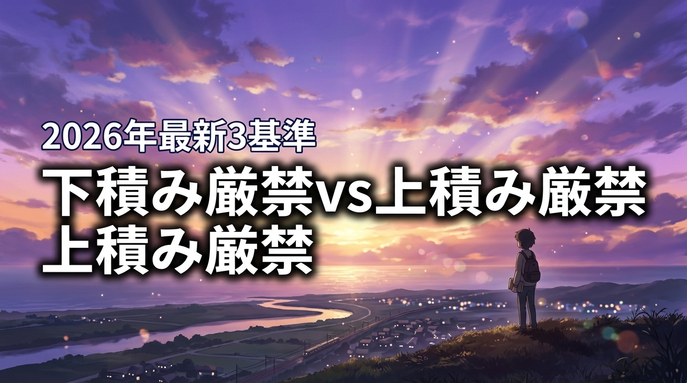 下積み厳禁と上積み厳禁はどう違う？2026年最新の使い分けを3つの基準で判定