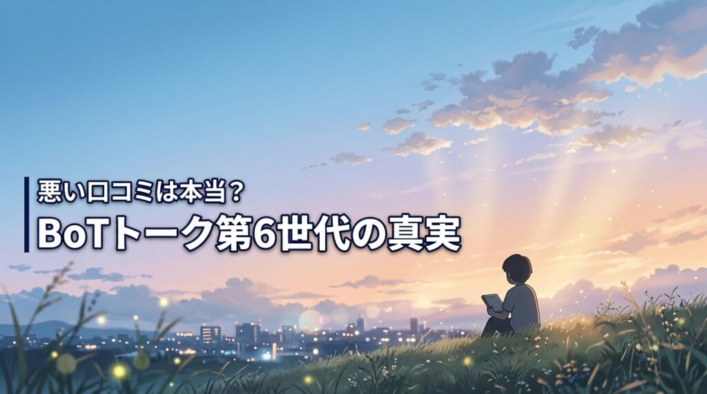 BoTトークの悪い口コミは本当？後悔したくない親が知るべき第6世代の真実