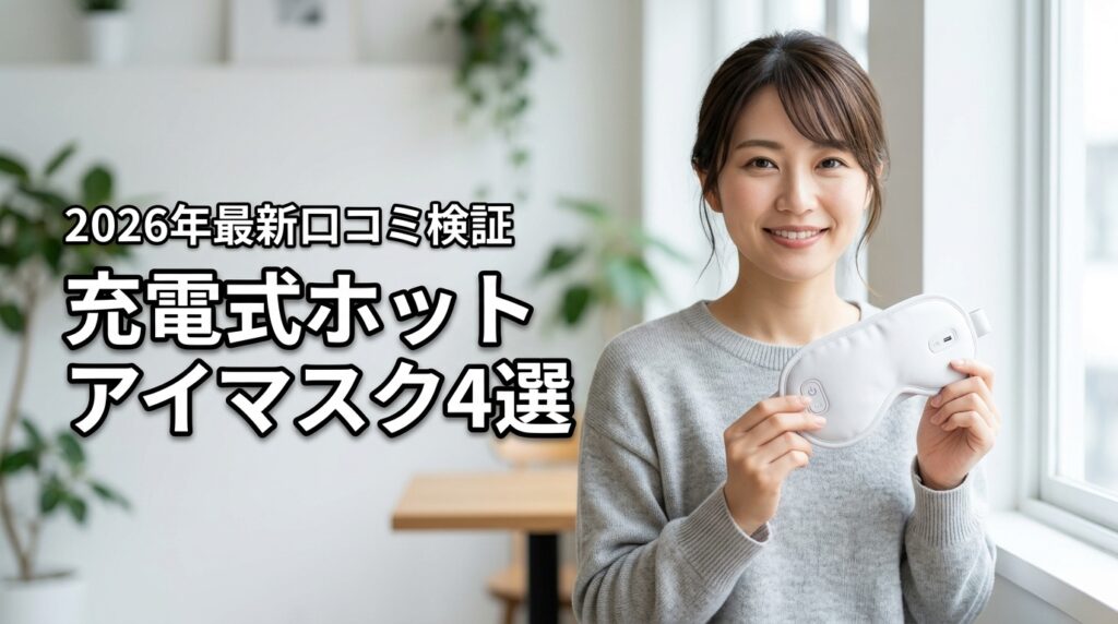 充電式ホットアイマスクの口コミ検証！失敗しない選び方4選と悪い評判まで公開