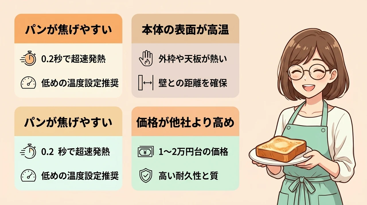 アラジン グラファイトトースターの悪い口コミを徹底調査