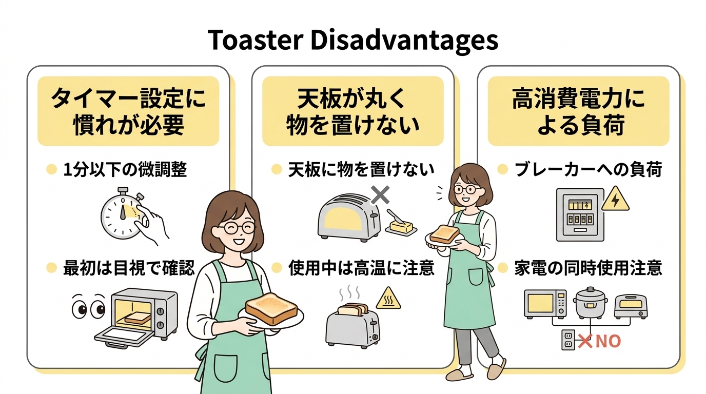 グラファイトトースター購入前に知るべき3つのデメリット