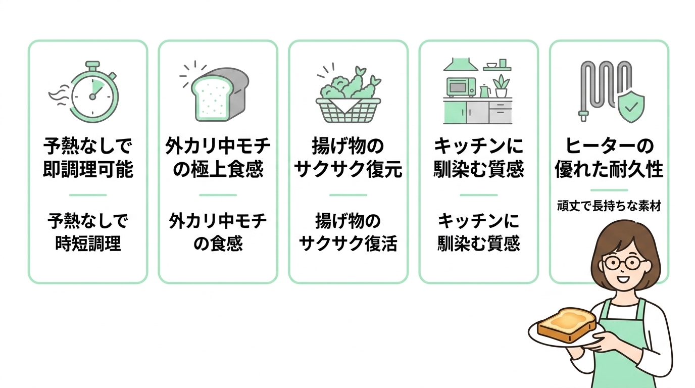 グラファイトトースターで生活が豊かになる5つのメリット