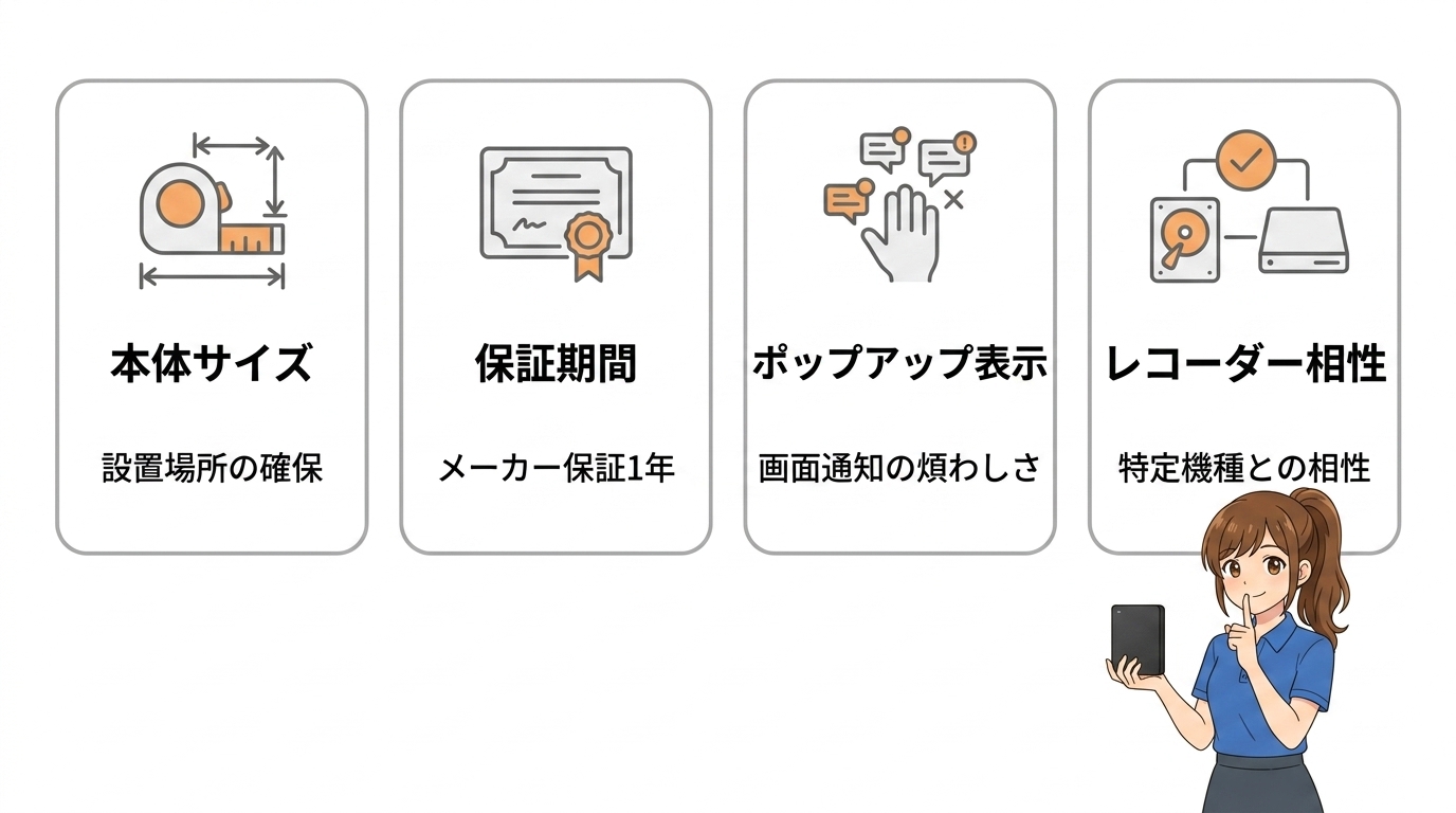 HD-SQS4U3-Aの悪い評判・口コミ