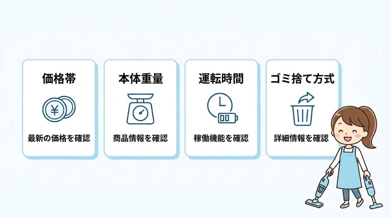 スペックの違いを比較｜価格帯やラインナップの豊富さ